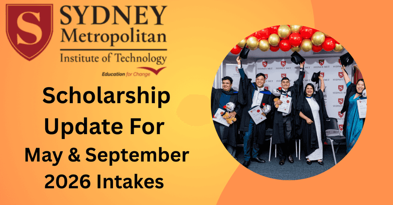 Study in Australia: Sydney Metropolitan Scholarships 2026  Up to 25% for UG & PG Courses