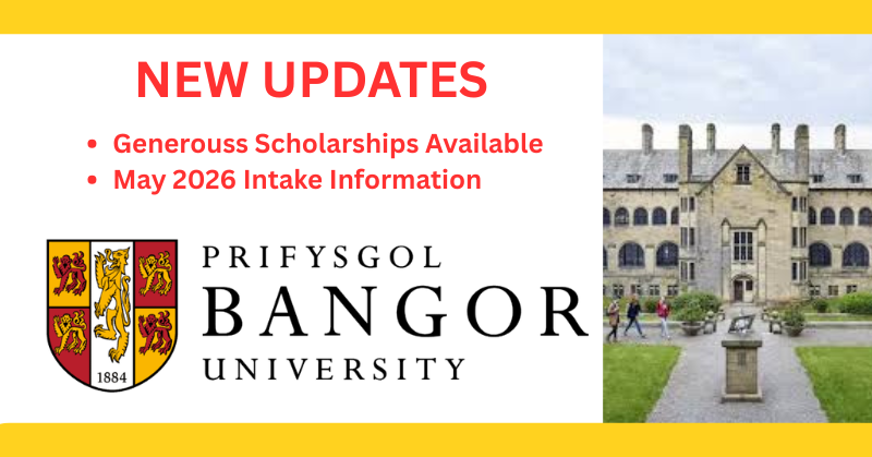 Study in UK – Bangor University Scholarships & May 2026 Intake