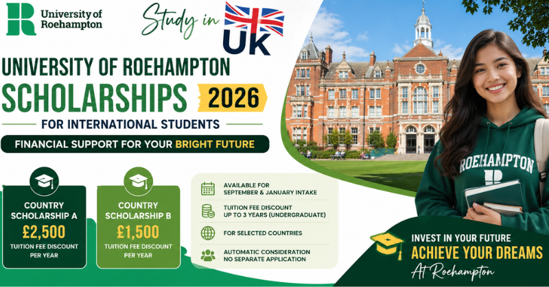 Study in UK | University of Roehampton Scholarships 2026 for International Students