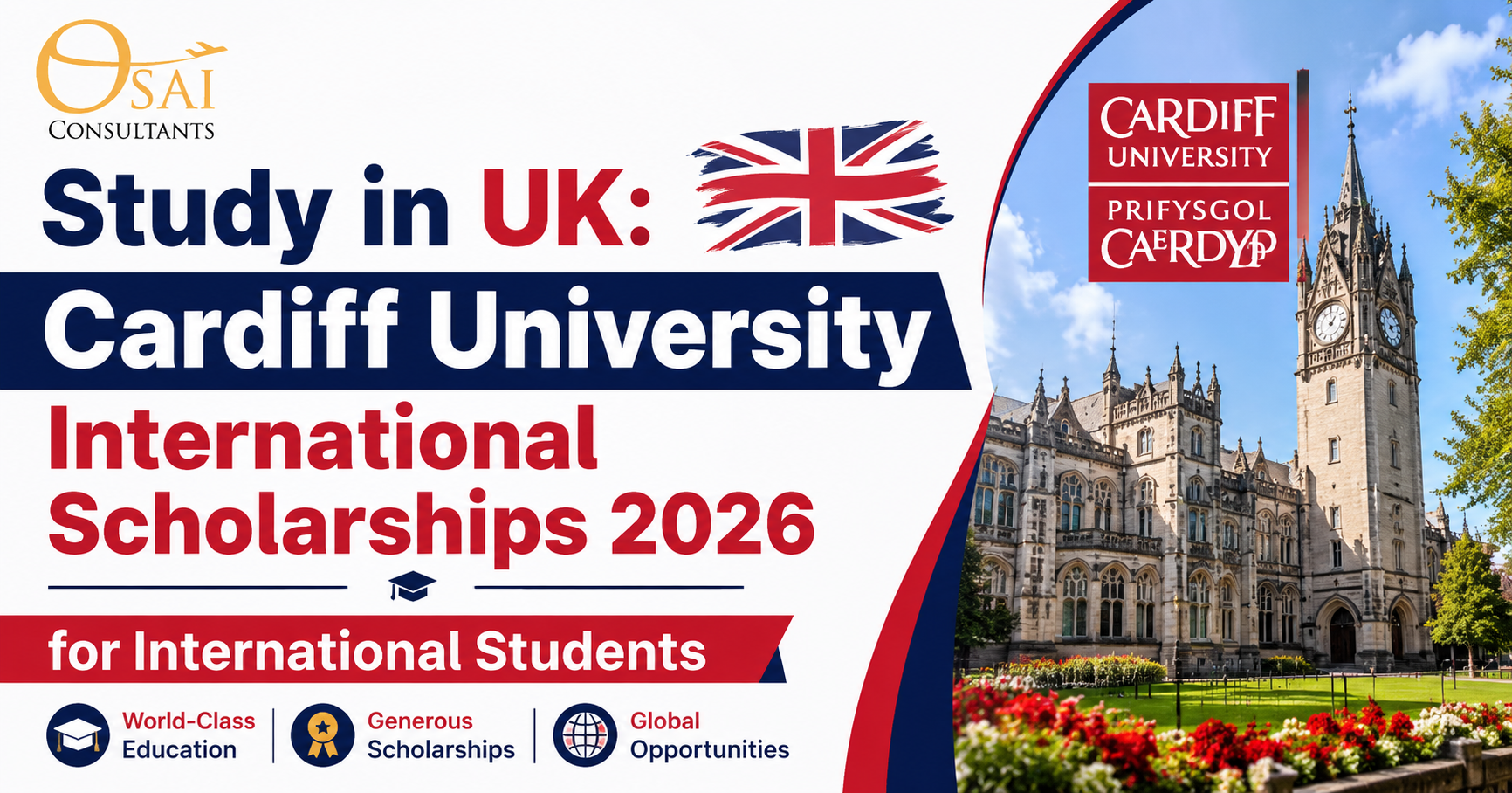 Study in UK: Cardiff University International Scholarships 2026 for International Students