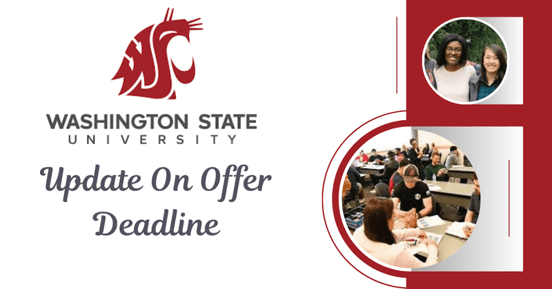 Study in USA – Washington State University Fall 2026 Admission & Offer Response Deadline