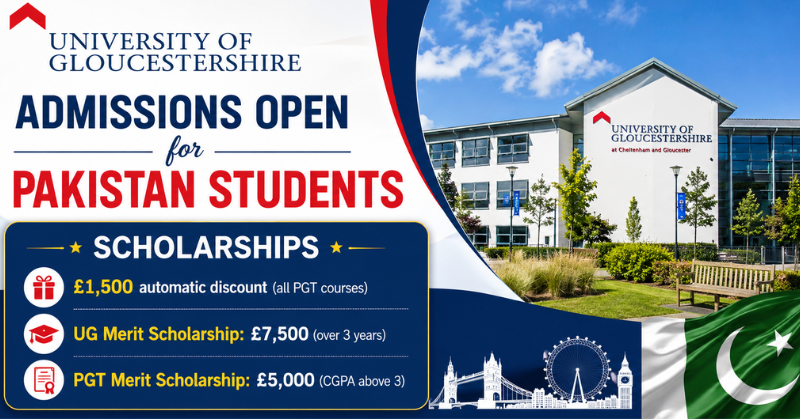 Study in UK 2026 | University of Gloucestershire Admissions Open for Pakistan Students