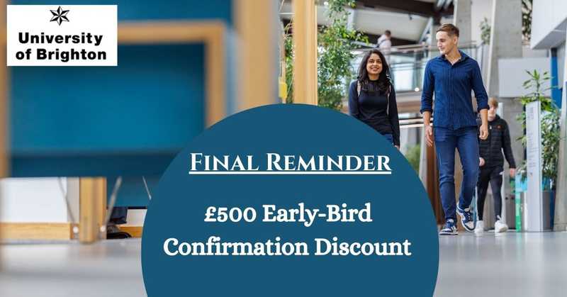University of Brighton Early-Bird Discount Deadline