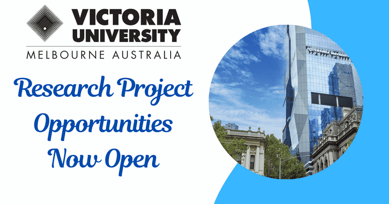 Study in Australia: Victoria University Research Project Opportunities for Master of Applied Research