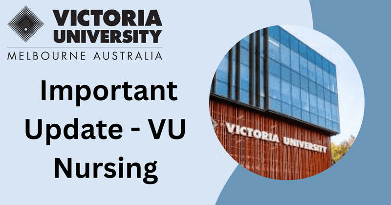Victoria University Bachelor of Nursing update 2026