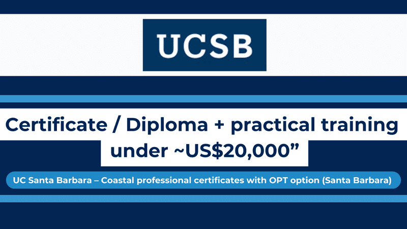 Study in USA at UC Santa Barbara | Professional Certificates with OPT