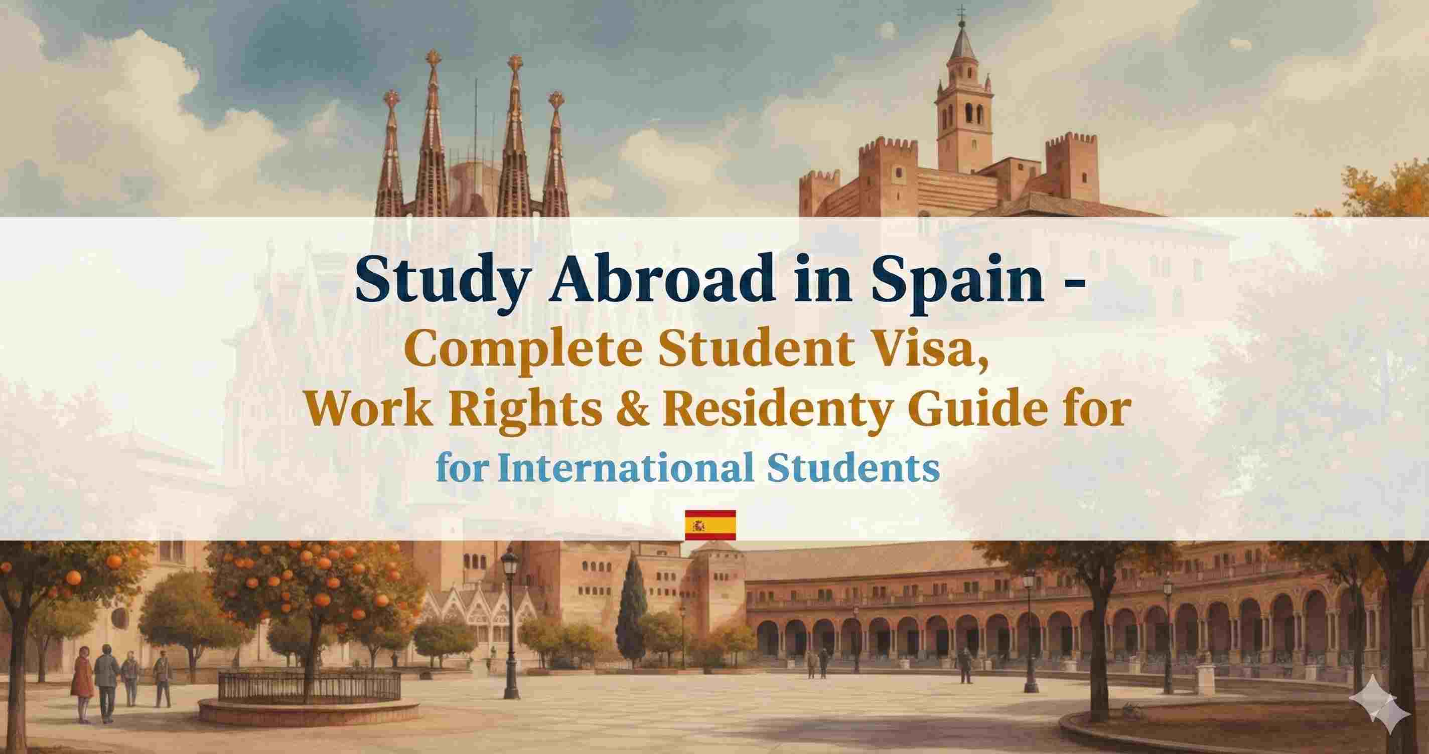 Study Abroad in Spain-Complete Student Visa, Work Rights & Residency Guide for International Students
