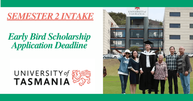 Study in Australia – University of Tasmania Early Bird Scholarship Deadlines 2026